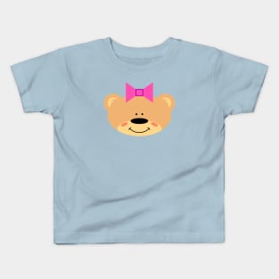 Teddy bear with Hair Ribbon Kids T-Shirt